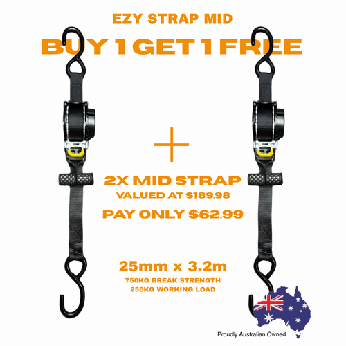 (PRE-ORDER) 2x Auto Retractable Ezy Strap Mid - 25mm x 3.2m